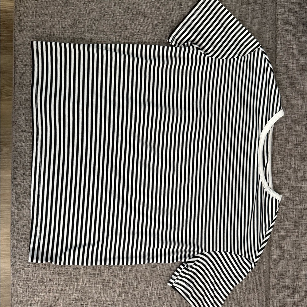 Striped Black and White Women's Top